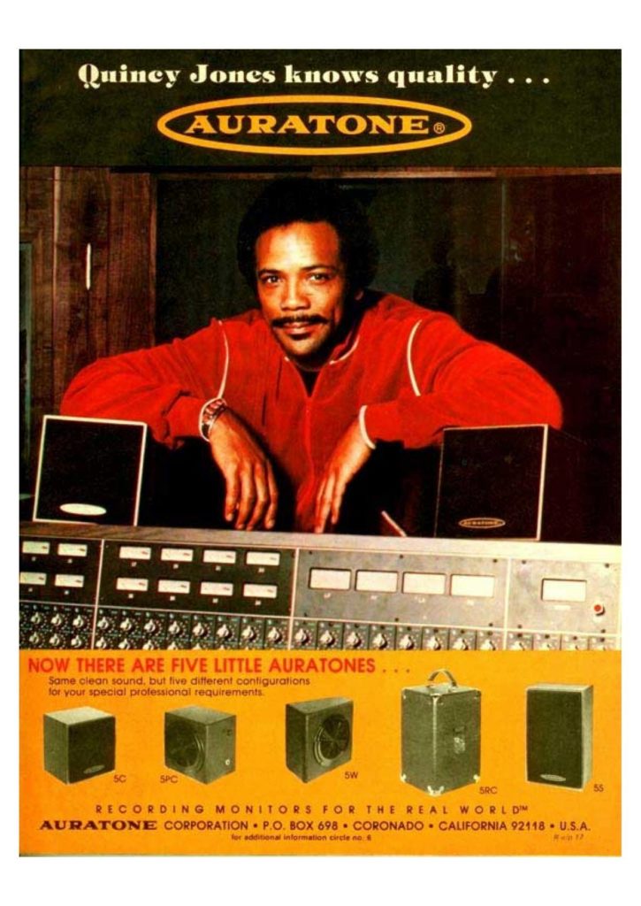 Quincy Jones et Auratone 5C